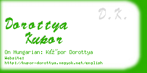 dorottya kupor business card